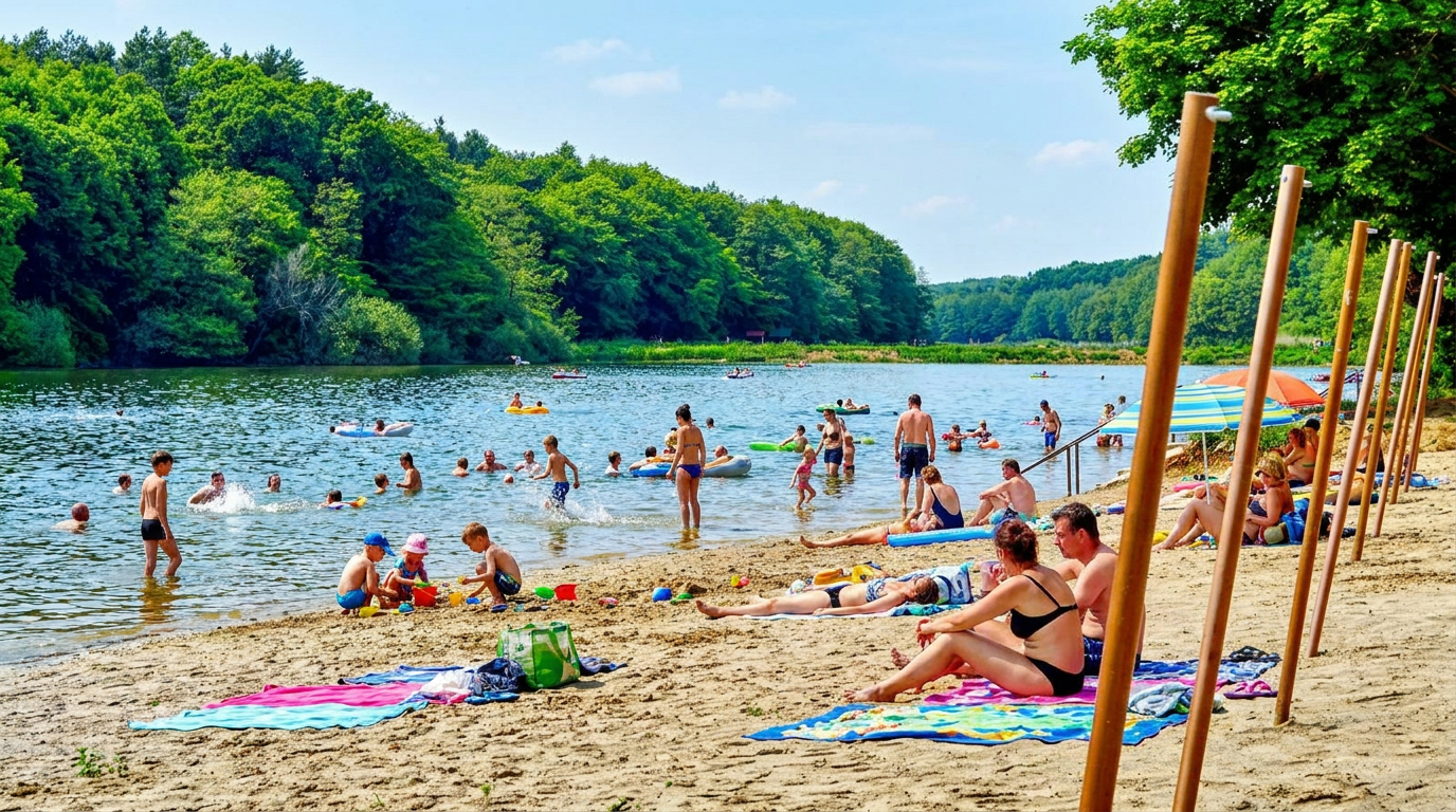 Szajki lake beach